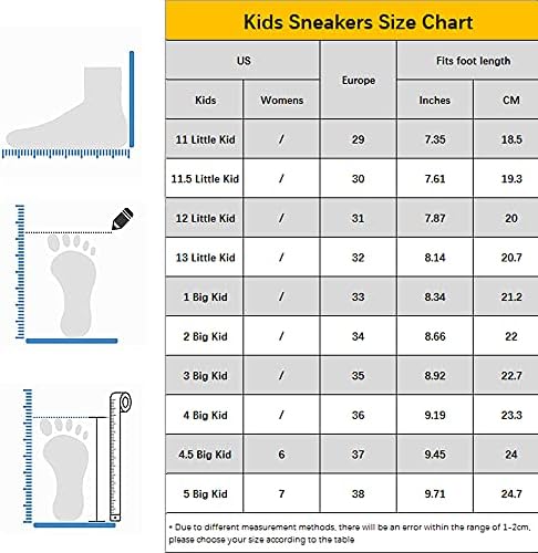 Kalakids Kids Sneakers, Sapatos de caminhada correndo respiráveis ​​confortáveis ​​que não deslizam lâmina de tênis