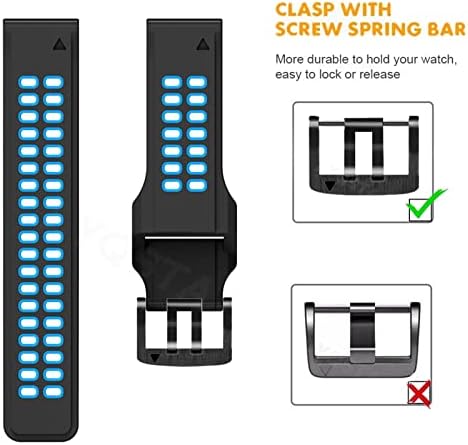 Cysue Silicone Smart Watch Band tiras para Garmin Fenix ​​7 6 6Pro 5 5 mais 935 945 S60 S62 Bracelet