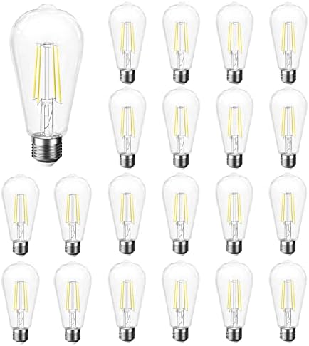 Bulbo LED de 60 watts, lâmpadas de Edison vintage de 20 watts, lâmpadas de Edison, brancas brilhantes 4000k,