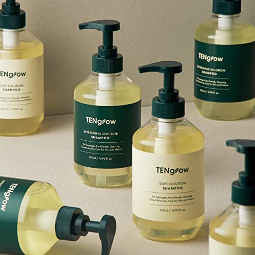 Tengrow Shampoo Solução macia para adolescentes - extratos botânicos naturais, sem pigmentos sintéticos,