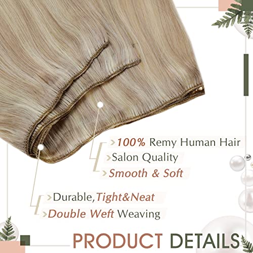 Compre mais salvamento mais: Extensões de cabelo de trama Sew Human Hair Sew in Extensions 18p60 Ash Blonde