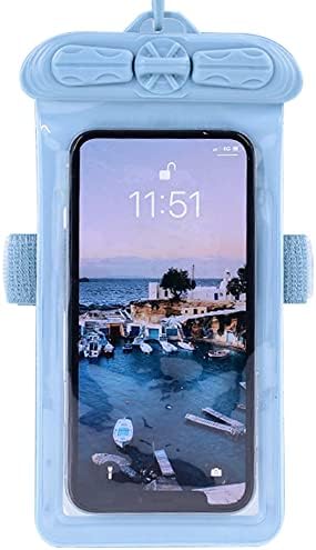 Caixa de telefone Vaxson, compatível com Motorola Moto E32S Bolsa à prova d'água Bolsa seca [não protetor de tela Film] Blue