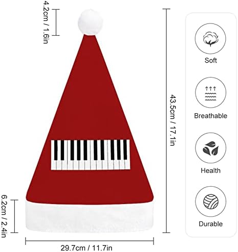 Música Piano Musical Christmas Hat Soft Pray Santa Cap Funny Beanie para a Festa Festiva do Ano