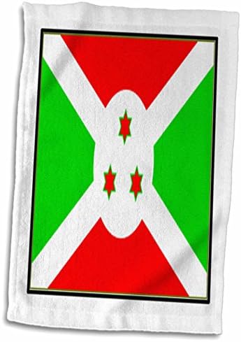 Botões de bandeira mundial de Florene 3drose - foto do botão de bandeira do Burundi - toalhas