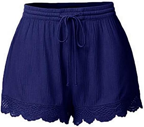 Women Lace Plus Size corda shorts ioga calças de ioga calças de joelho de joelho