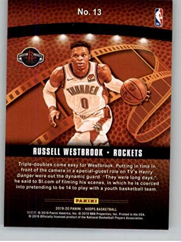 2019-20 Panini Hoops Lights Câmera Ação Inverno 13 Russell Westbrook Houston Rockets NBA Basketball Trading