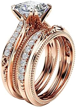 ANEIS TRENDY PACK ENVAIGADO ROUNTE CUTO DE ZIRCONS Mulheres anéis de casamento anéis de jóias para