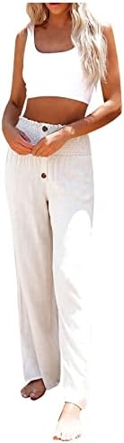 Calça de palazz de zlovhe para mulheres com calças de perna larga e feminina de verão de verão calça alta de cintura