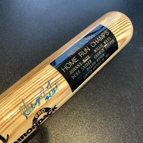 Willie Mays Duke Snider Ralph Kiner Home Run Champs assinou o DNA de Bat Bat PSA - Bats MLB autografados