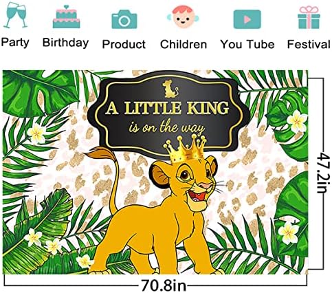 Cenário de leão para o gênero Revelação de festas de festas Um pequeno rei está no caminho da faixa