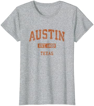 Austin Texas TX T-shirt de design esportivo vintage