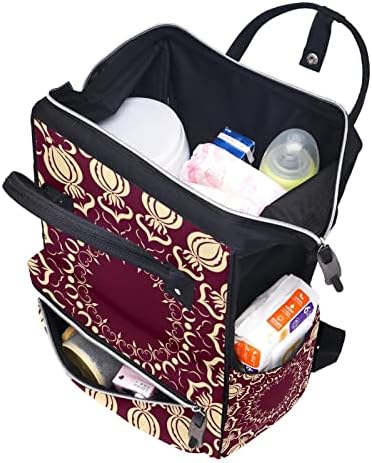 Estilo Arábia Arabesco Padrão Backpack Backpack Baby Nappy Sacos Multi -Função Bolsa de Viagem de Grande