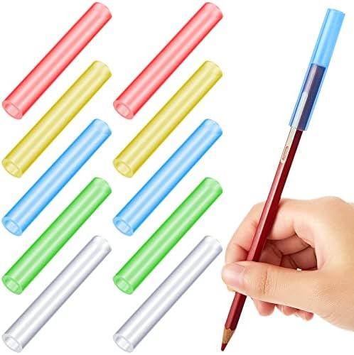 20 peças Toppers de mastigação de lápis mastigáveis ​​para crianças Silicone lápis Toppers sensoriais
