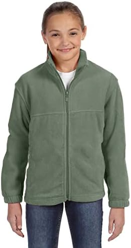 Harriton Youth Full-Zipper Polyester Fleece Pullover