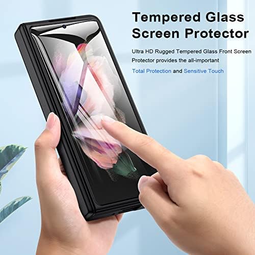 Leiau para Galaxy Z Fold 3 Caso [Proteção da dobradiça da capa completa] Capa de telefone fino com