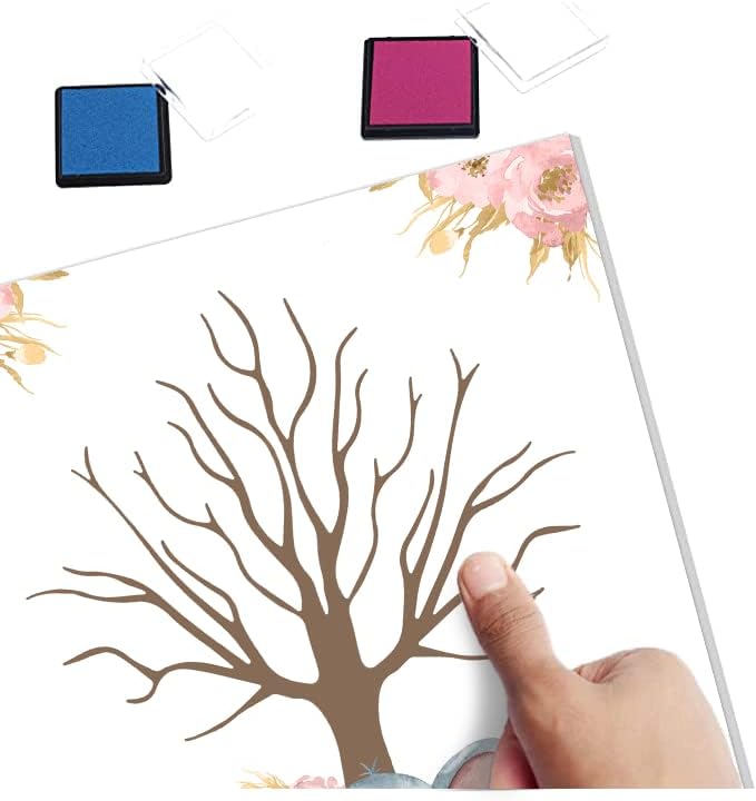 Gênero Revelação de Festa Árvore de Impressão Digital, Tema Elefante Pink Tea