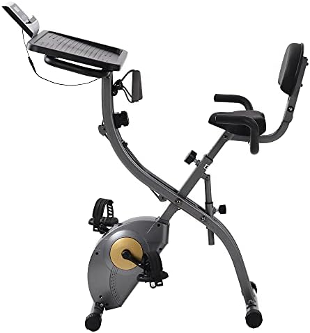 Bicicleta de treino de bicicleta de bicicleta de bicicleta interna de ciclismo com faixas de resistência aos braços e monitor cardíaco 8 níveis de resistência magnética ajustável Máquina de exercício doméstico perfeita para cardio