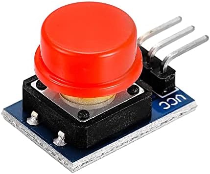 5pcs Big Button Módulo 12x12mm Módulo de toque de luz leve Saída de alto nível com tampa