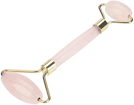 Malaxa Lianxiao - Jade Stone Roller, rolo de massagem face durável suave, rosa de rosa com rolos