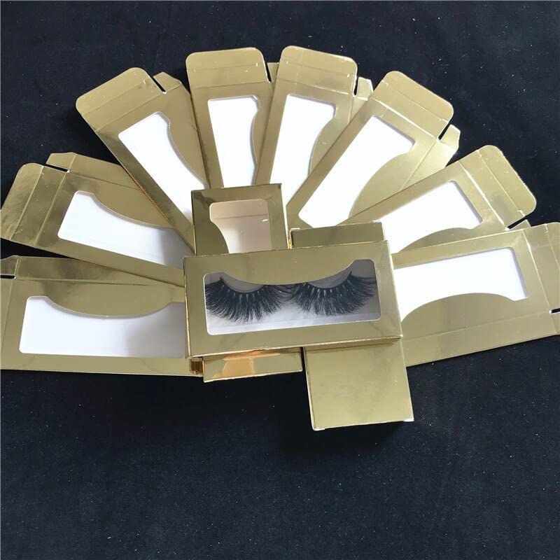 Caixa de embalagem de cílios falsos de papel 100pcs para caixas de lash de 25 mm Maquiagem de