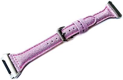 Banda de glitter espumante rosa compatível com Fitbit Ionic Smart Watch Slim elegante pulseira de