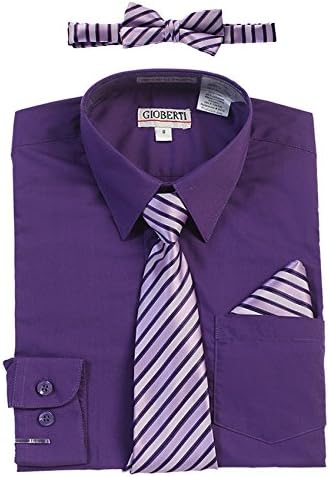 GioBerti Kids and Boys Slave Dress Camisa + gravata, gravata borbole