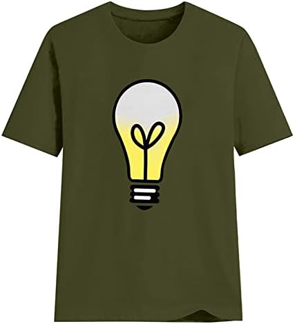 Camiseta básica esbelta camisetas para mulheres lâmpadas gráficas camisetas de manga curta roupas de verão