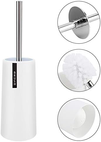 Pincel de vaso sanitário e suporte independente do escova de vaso sanitário configurado limpador de escova de