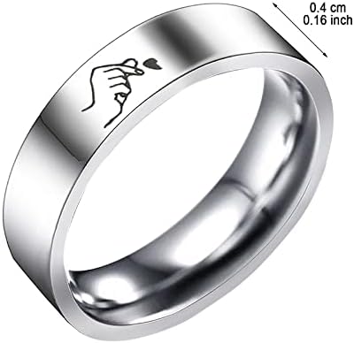 Anéis para mulheres simples Anel de anel de aço de titânio feminino Anel de jóias fofas
