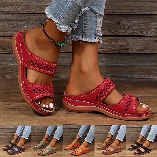 Rvide Sandals for Women Sandálias Ortopédicas de Verão para Mulheres Arco Apoio Sandálias Flipes