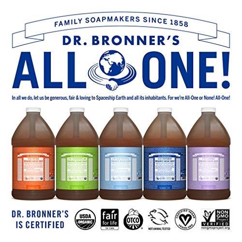 Dr. Bronner's - Sabonete de açúcar orgânico - feito com óleos orgânicos, açúcar e shikakai em pó, uso
