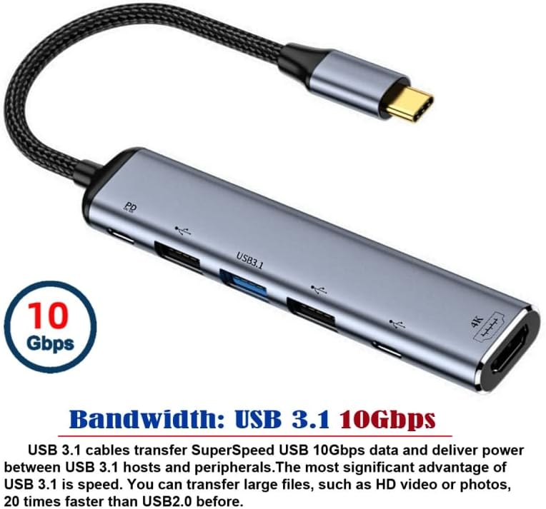 XIWAI Tipo C USB3.1 USB-C para HDMI 4K Dual USB 3.0 Hub Converter HDTV Adaptador multiporto 60Hz