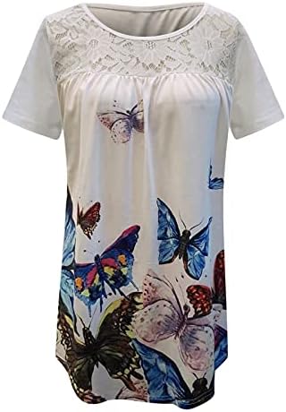 Butterfly Print Tees Camise