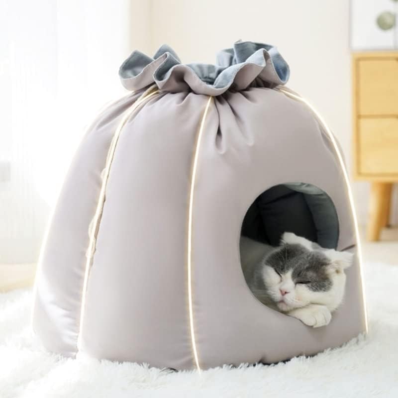Quanjj Catnest Tunnel Bed Bed de inverno Cave Cave Kitten Cathouse Pet Ten