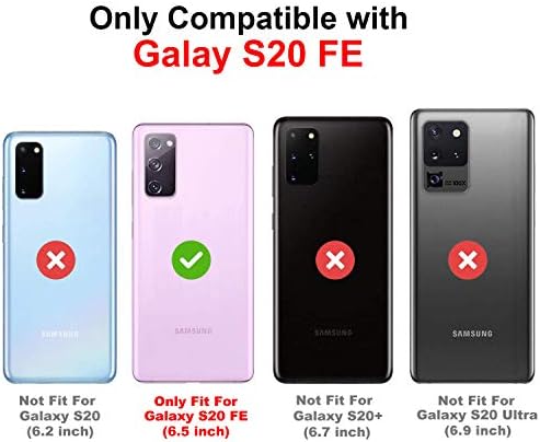 Caixa da carteira AIFENGCASE Compatível com Samsung Galaxy S20 Fe, Caixa de telefone da carteira