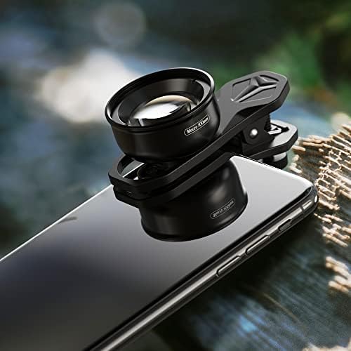 Lente macro da câmera de telefone de 100 mm com clipe universal, lente macro para iPhone, Samsung