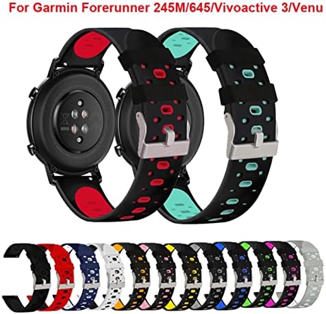 Cinta de faixa de vigilância colorida axti 20mm para Garmin Forerunner 245 245m 645 Música Vivoactive 3 Sport