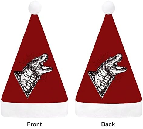 Dinosaur Roar chapéu de natal chapéu de santa chapéus de Natal engraçados chapéus de festa para mulheres/homens