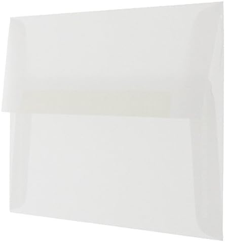Jam Paper A6 Envelopes de Vellum translúcidos - 4 3/4 x 6 1/2 - Limpo - 25/pacote