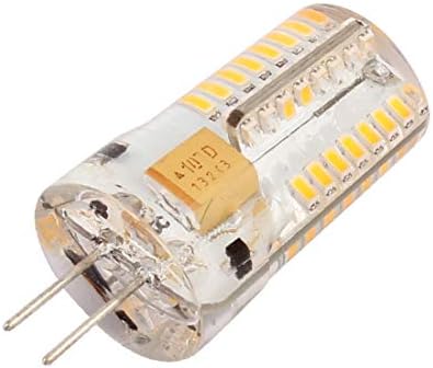 X-DREE AC / DC12V SMD Lâmpada de lâmpada LED Lâmpada de silicone 64 led G4 2P 3014 Branco quente (AC / DC12V SMD