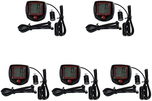 Besportble 5Sets Display Professional para Red Mountain Mountain Cycling Cycle Tracer Odômetro preto