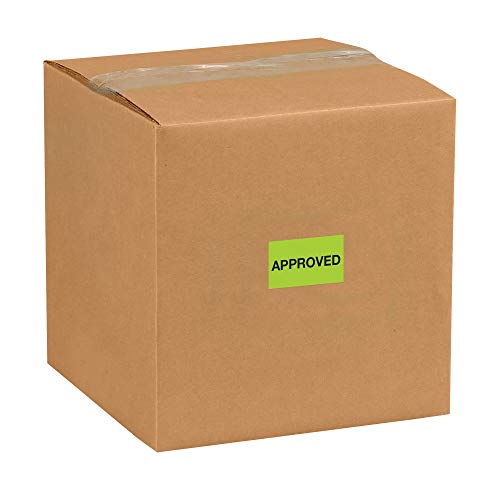 Box USA BDL1153 Lógica de fita, aprovada , 1 1/4 x 2 , verde fluorescente