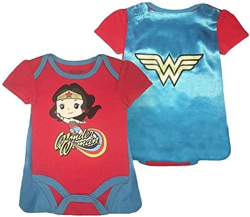 DC Comics Baby Girls 'Wonder Woman Bodysuit com Cabo