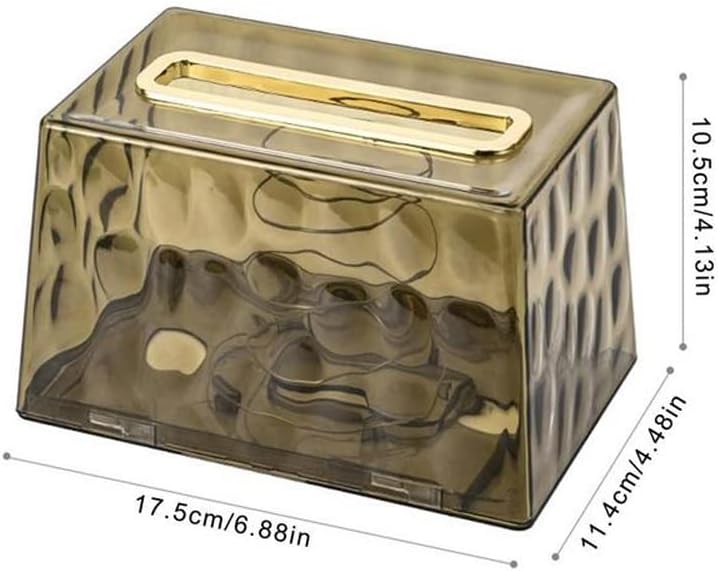 Caixa de tecido Dingzz Caixa de papel transparente transparente Caixa de papel de cristal Caso de guardana