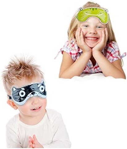 Crianças máscaras de olho frio quentes por fomi cuidados | 2- pacote | Máscaras de animais divertidos