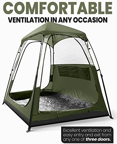 Tenda esportiva abrigo de pop -up, barraca esportiva climática para até 4 pessoas, tenda grande