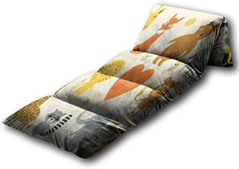Ilustração do vetor de travesseiro de piso infantil da cama de piso de animais ， tapete portátil