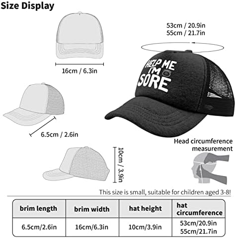 GTRES Mens Snapback Hats Fitness Caps de caminhoneiro fofo para homens Hats de caminhão Snapback hellp