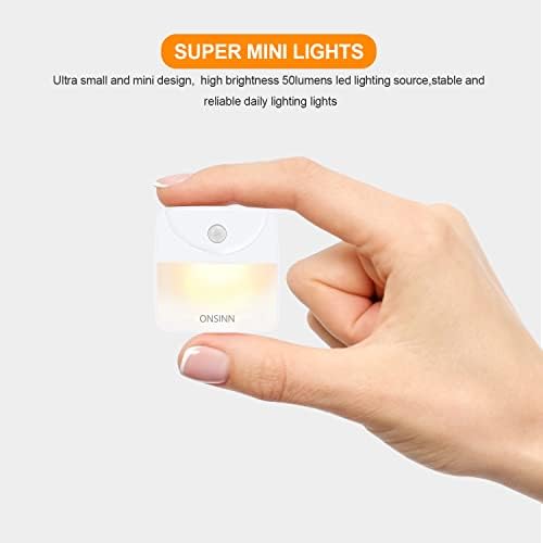 Onsinn Plug in LED Night Light Body Motion Sensor, Lâmpada noturna de LED automática para crianças, quarto,