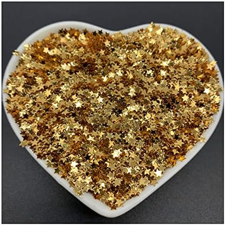 QueenBox 10G Confetti de mesa de estrela brilhante, lantejoulas de glitter de folhas metálicas de cinco